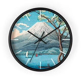 Masters of Art Hiroaki Takahashi Mount Fuji from Lake Yamanaka Premium Wall Clock - POPvault
