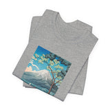 Masters of Art Hiroaki Takahashi Mount Fuji from Lake Yamanaka Unisex Jersey Short Sleeve T-Shirt - POPvault