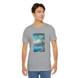 Masters of Art Hiroaki Takahashi Mount Fuji from Lake Yamanaka Unisex Jersey Short Sleeve T-Shirt - POPvault
