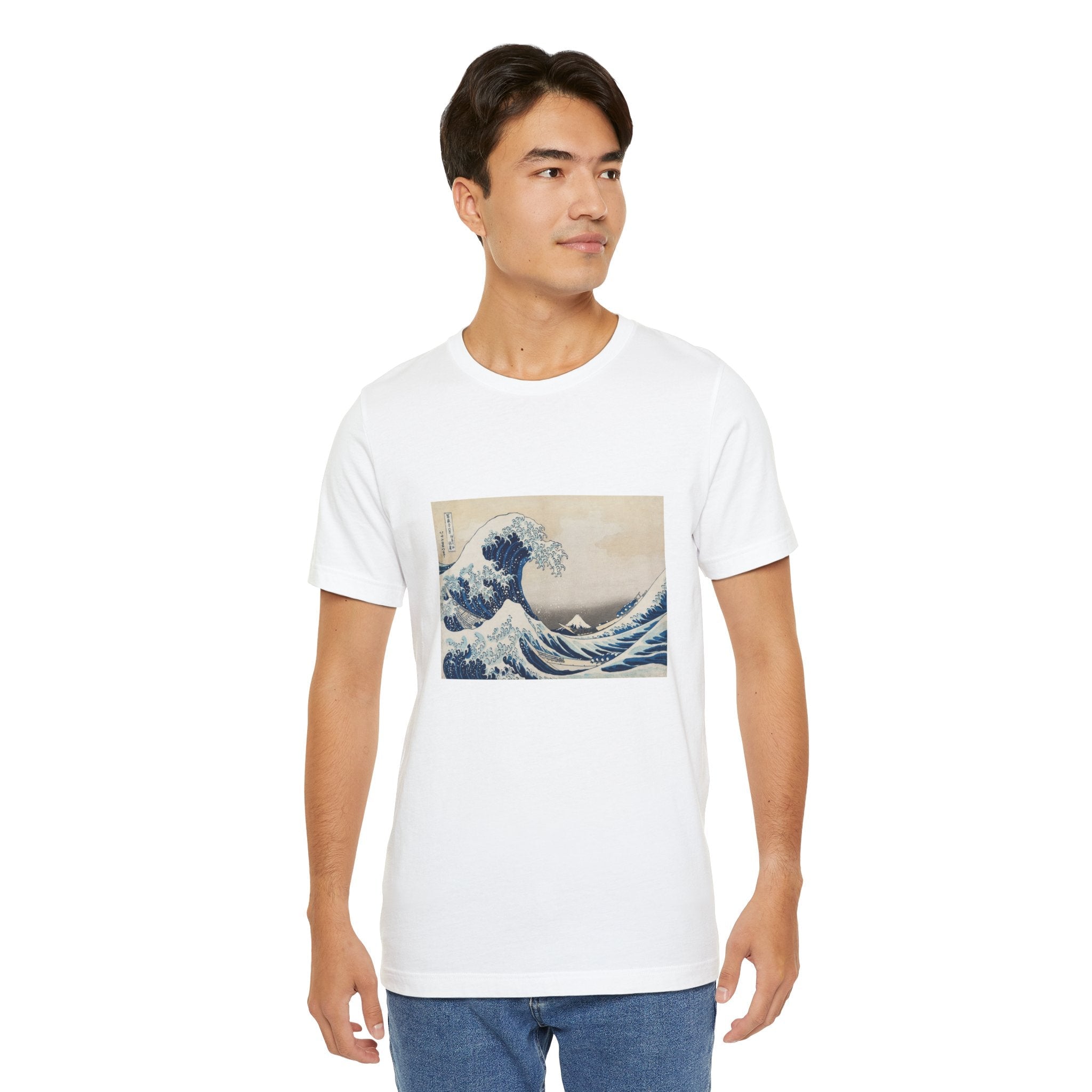 Masters of Art Hokusai's Under the Wave off Kanagawa Unisex Jersey Short Sleeve T-Shirt - POPvault