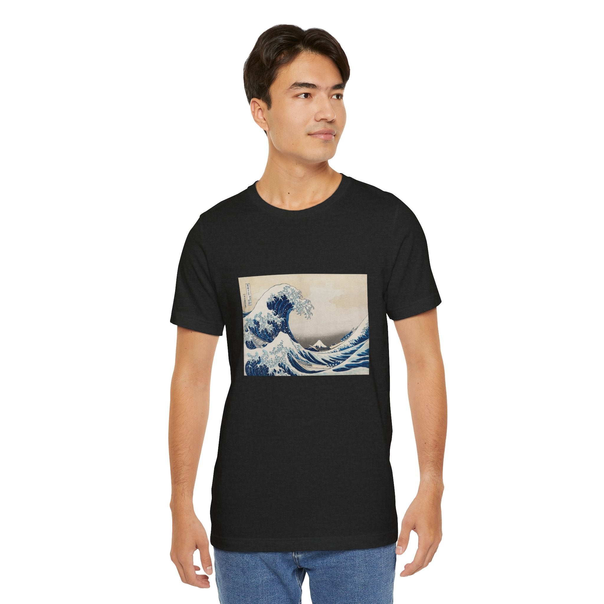 Masters of Art Hokusai's Under the Wave off Kanagawa Unisex Jersey Short Sleeve T-Shirt - POPvault