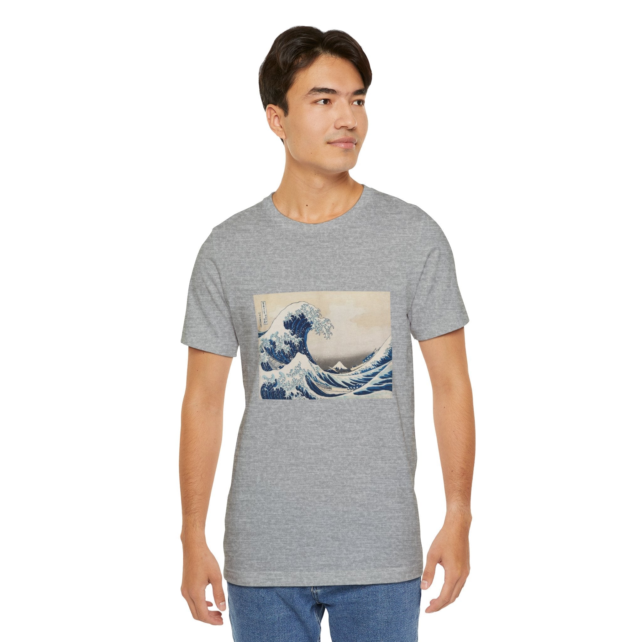 Masters of Art Hokusai's Under the Wave off Kanagawa Unisex Jersey Short Sleeve T-Shirt - POPvault