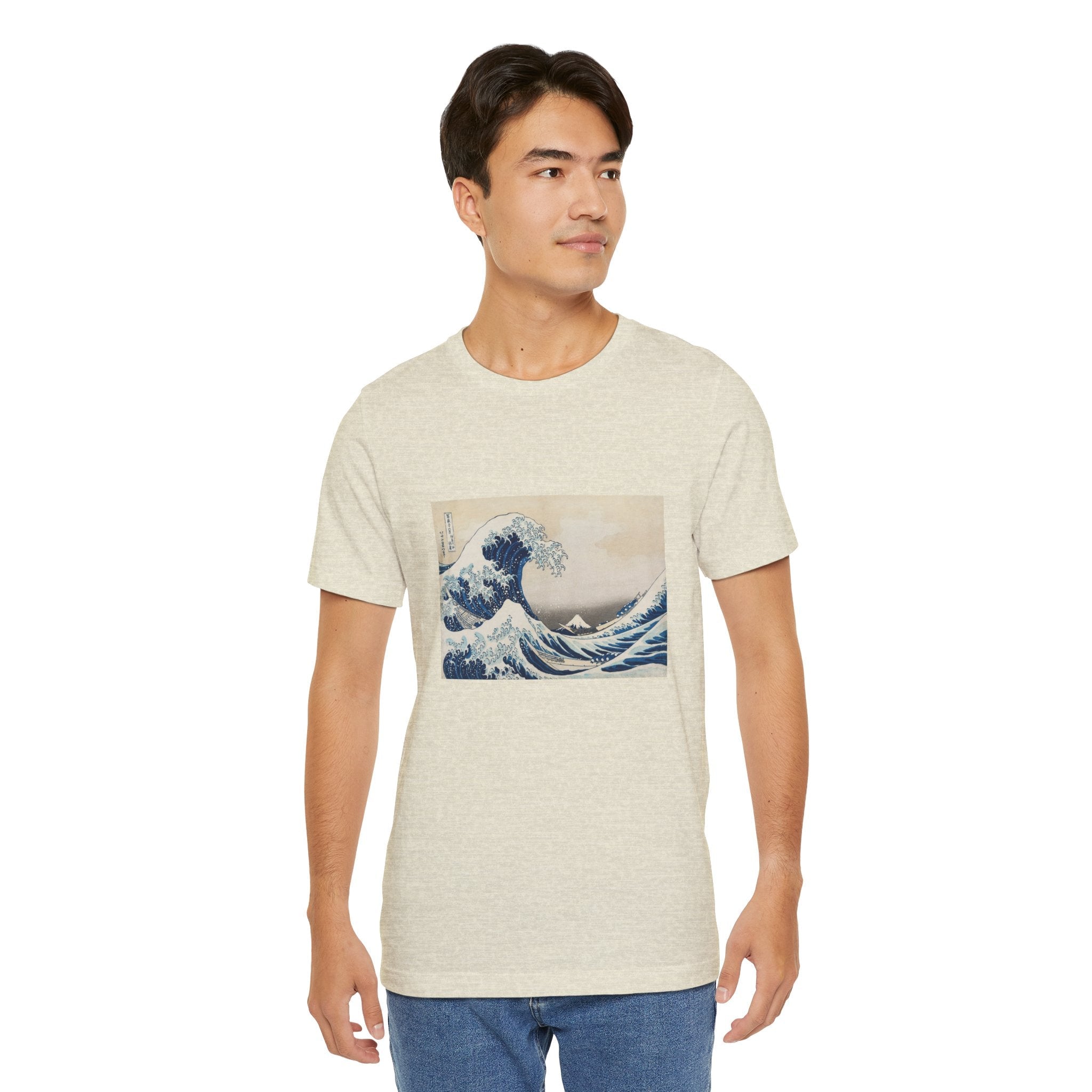 Masters of Art Hokusai's Under the Wave off Kanagawa Unisex Jersey Short Sleeve T-Shirt - POPvault