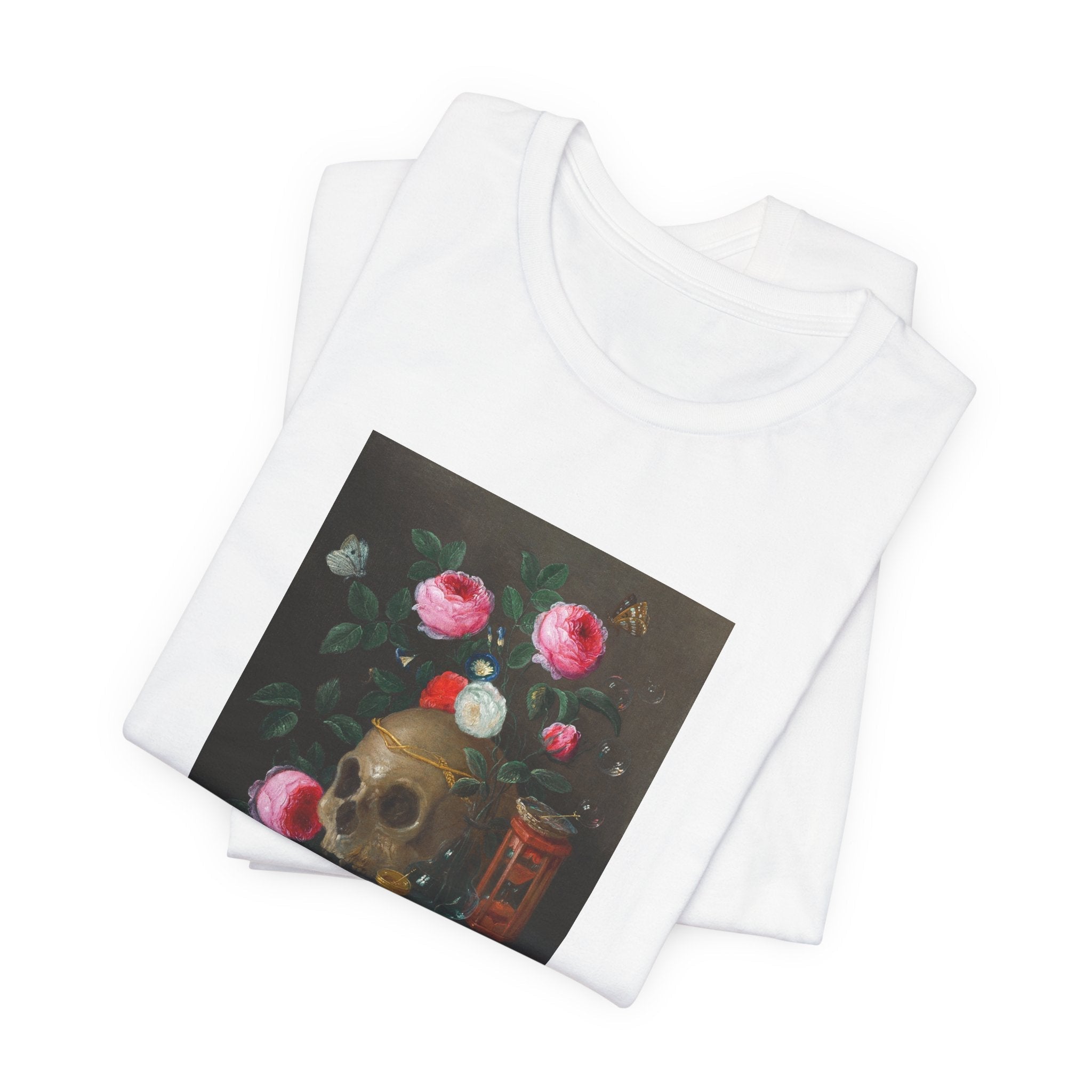 Masters of Art Jan van Kessel Vanitas Still Life Unisex Jersey Short Sleeve T-Shirt - POPvault
