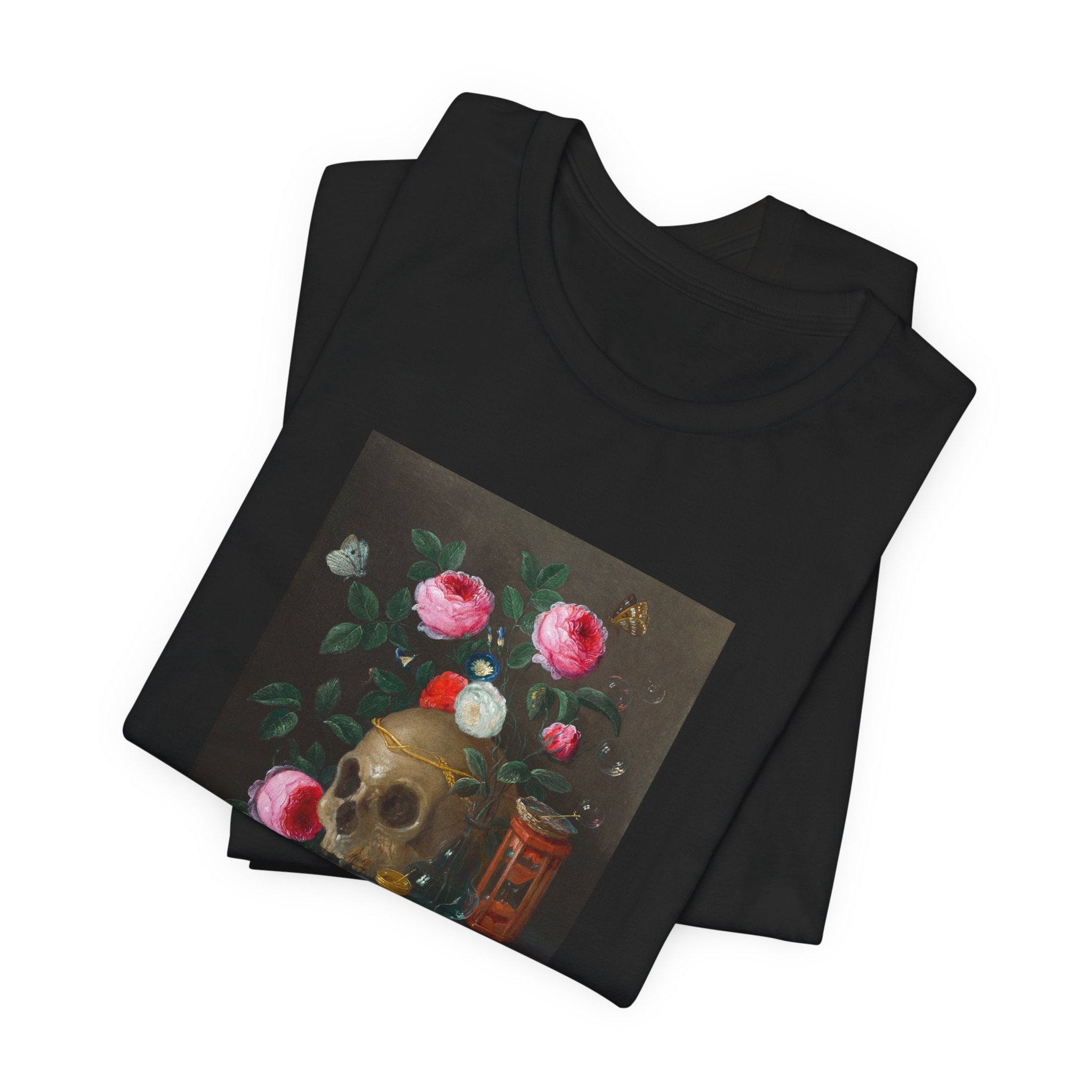 Masters of Art Jan van Kessel Vanitas Still Life Unisex Jersey Short Sleeve T-Shirt - POPvault