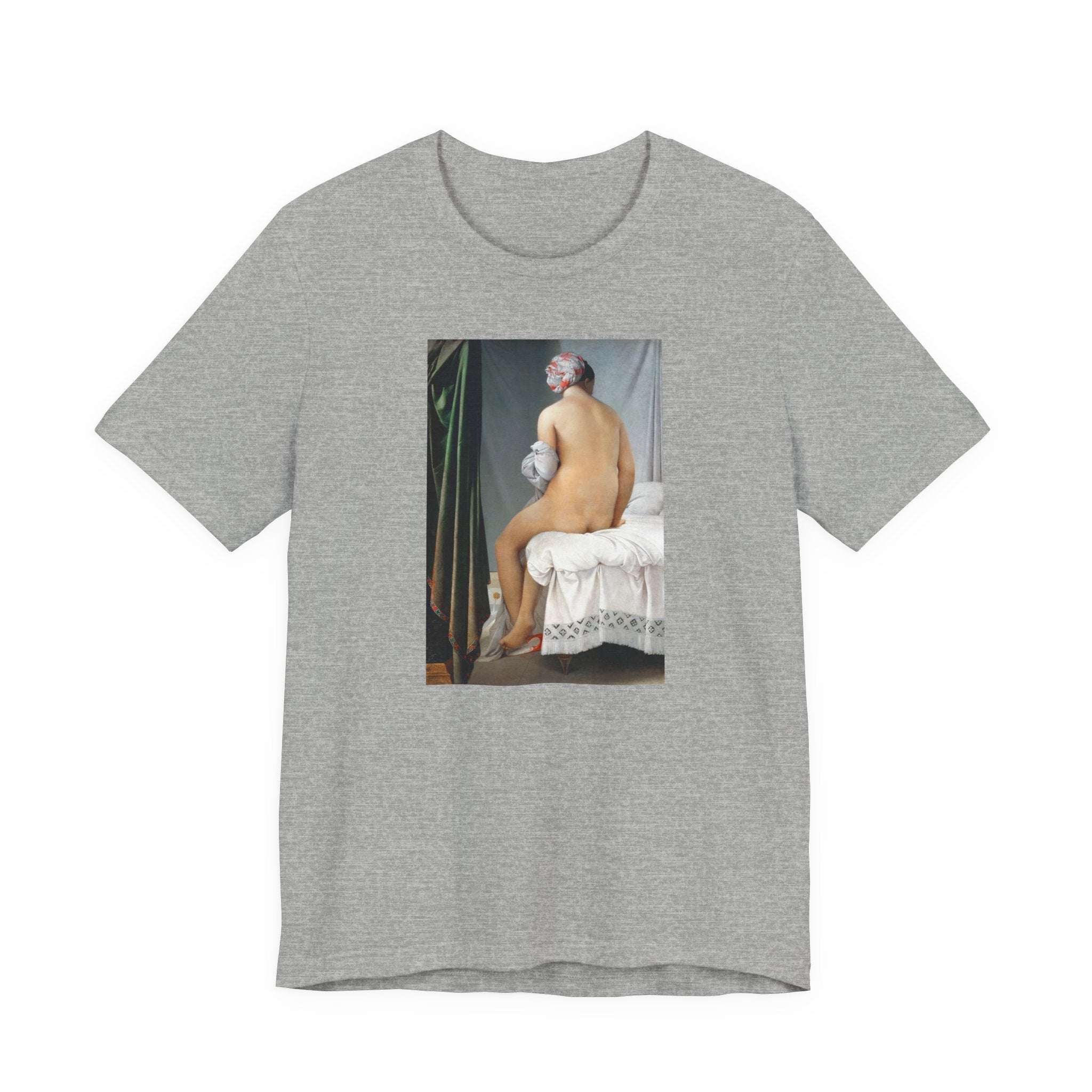 Masters of Art Jean Auguste Dominique Ingres's The Valpinçon Bather Unisex Jersey Short Sleeve T-Shirt - POPvault