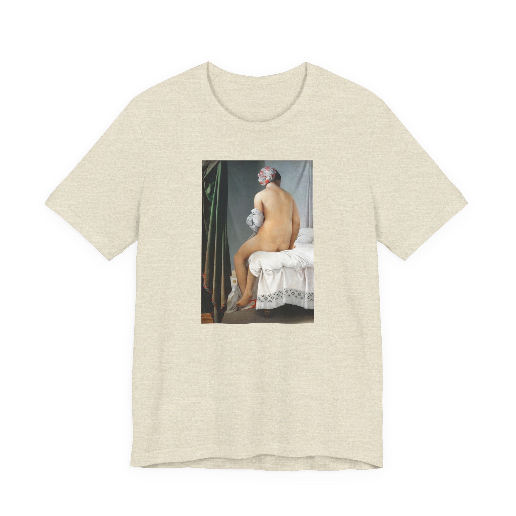 Masters of Art Jean Auguste Dominique Ingres's The Valpinçon Bather Unisex Jersey Short Sleeve T-Shirt - POPvault