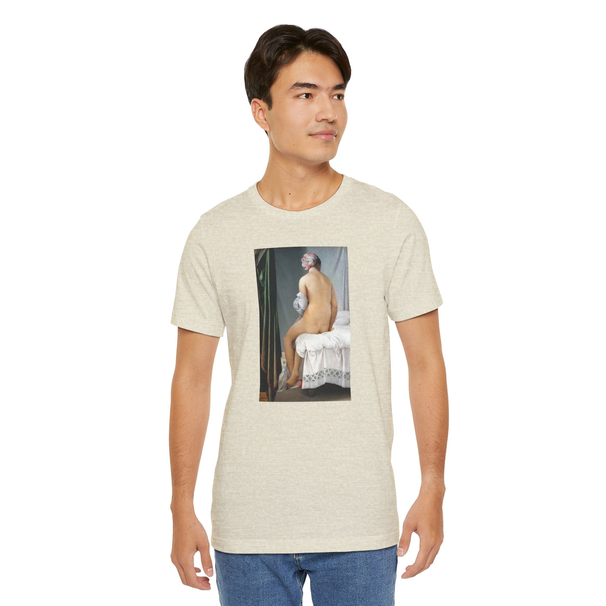 Masters of Art Jean Auguste Dominique Ingres's The Valpinçon Bather Unisex Jersey Short Sleeve T-Shirt - POPvault