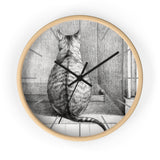 Masters of Art Jean Bernard Sitting Cat, From Behind Premium Wall Clock - POPvault