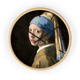 Masters of Art Johannes Vermeer Girl with a Pearl Earring Premium Wall Clock - POPvault