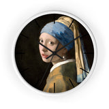 Masters of Art Johannes Vermeer Girl with a Pearl Earring Premium Wall Clock - POPvault