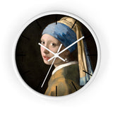 Masters of Art Johannes Vermeer Girl with a Pearl Earring Premium Wall Clock - POPvault