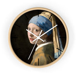 Masters of Art Johannes Vermeer Girl with a Pearl Earring Premium Wall Clock - POPvault