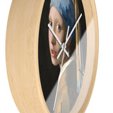 Masters of Art Johannes Vermeer Girl with a Pearl Earring Premium Wall Clock - POPvault