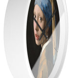 Masters of Art Johannes Vermeer Girl with a Pearl Earring Premium Wall Clock - POPvault