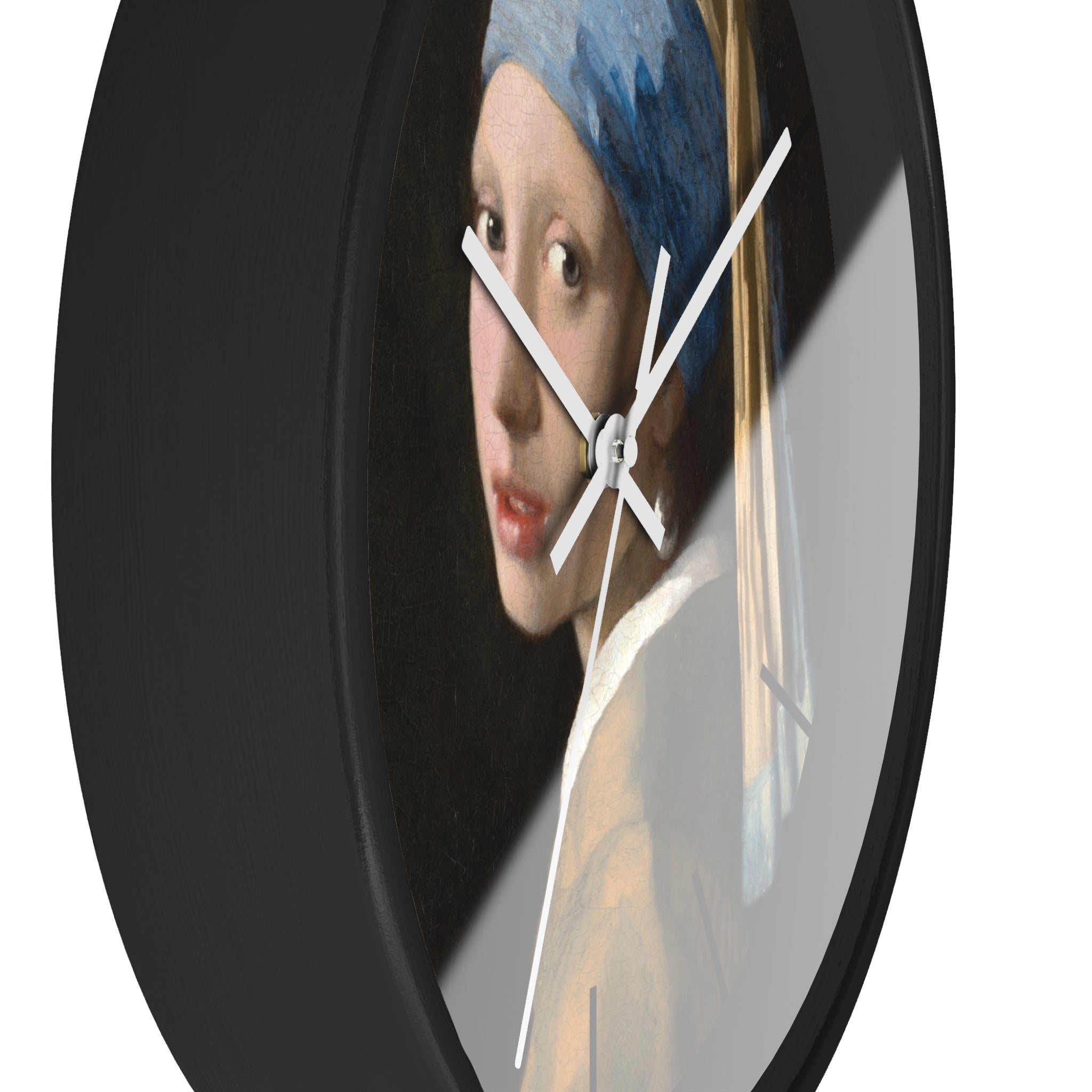 Masters of Art Johannes Vermeer Girl with a Pearl Earring Premium Wall Clock - POPvault