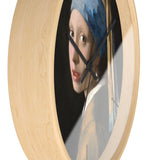 Masters of Art Johannes Vermeer Girl with a Pearl Earring Premium Wall Clock - POPvault