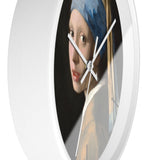 Masters of Art Johannes Vermeer Girl with a Pearl Earring Premium Wall Clock - POPvault