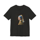 Masters of Art Johannes Vermeer’s Girl with a Pearl Earring Unisex Jersey Short Sleeve T-Shirt - POPvault