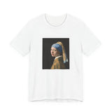 Masters of Art Johannes Vermeer’s Girl with a Pearl Earring Unisex Jersey Short Sleeve T-Shirt - POPvault