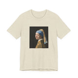 Masters of Art Johannes Vermeer’s Girl with a Pearl Earring Unisex Jersey Short Sleeve T-Shirt - POPvault