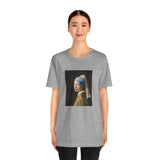 Masters of Art Johannes Vermeer’s Girl with a Pearl Earring Unisex Jersey Short Sleeve T-Shirt - POPvault