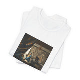 Masters of Art Johannes Vermeer’s The Allegory of Painting Unisex Jersey Short Sleeve T-Shirt - POPvault