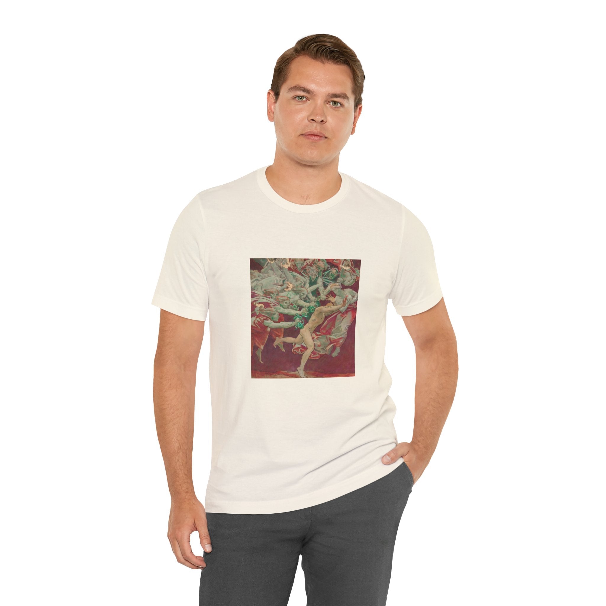 Masters of Art John Singer Sargent Orestes and the Furies Unisex Jersey Short Sleeve T-Shirt - POPvault