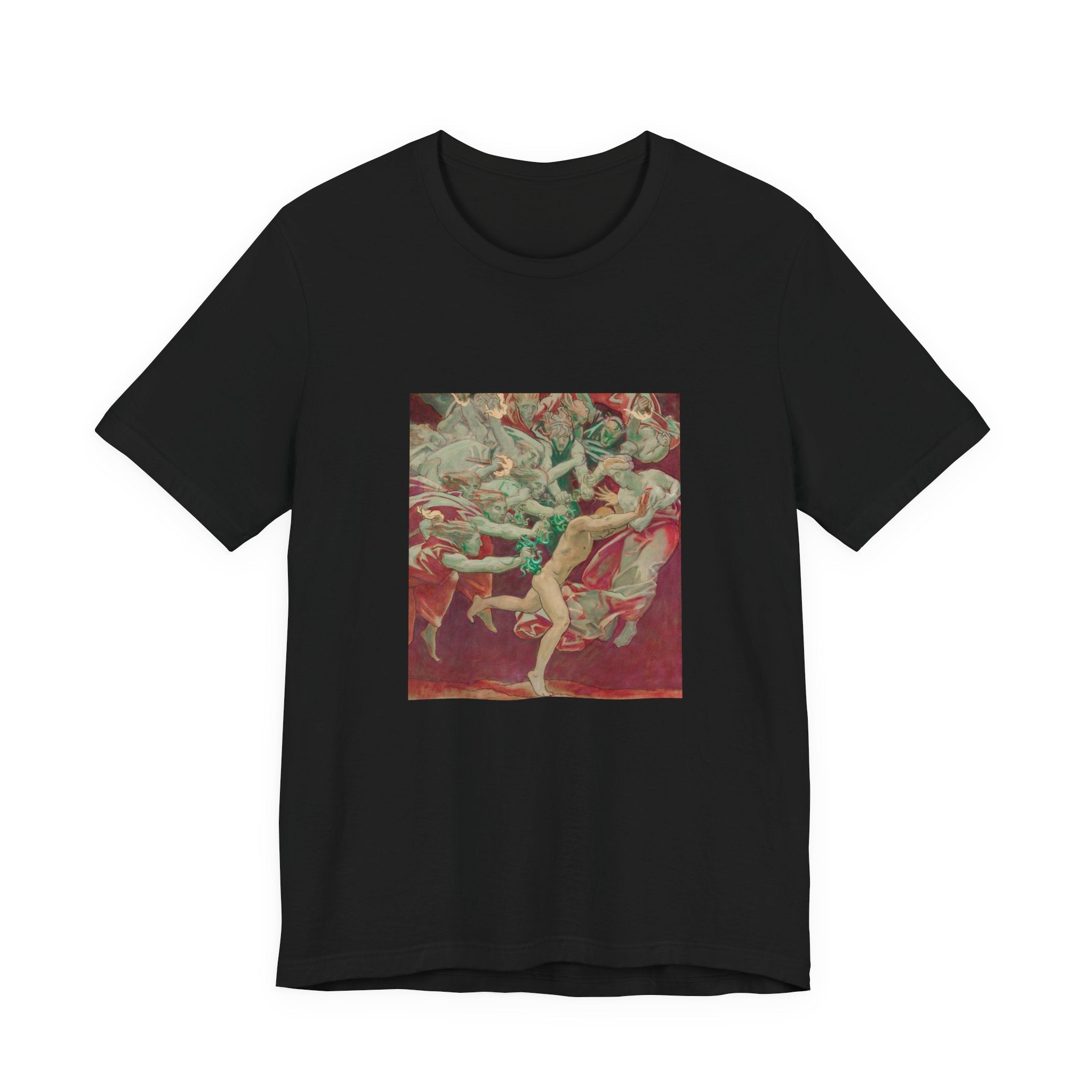 Masters of Art John Singer Sargent Orestes and the Furies Unisex Jersey Short Sleeve T-Shirt - POPvault