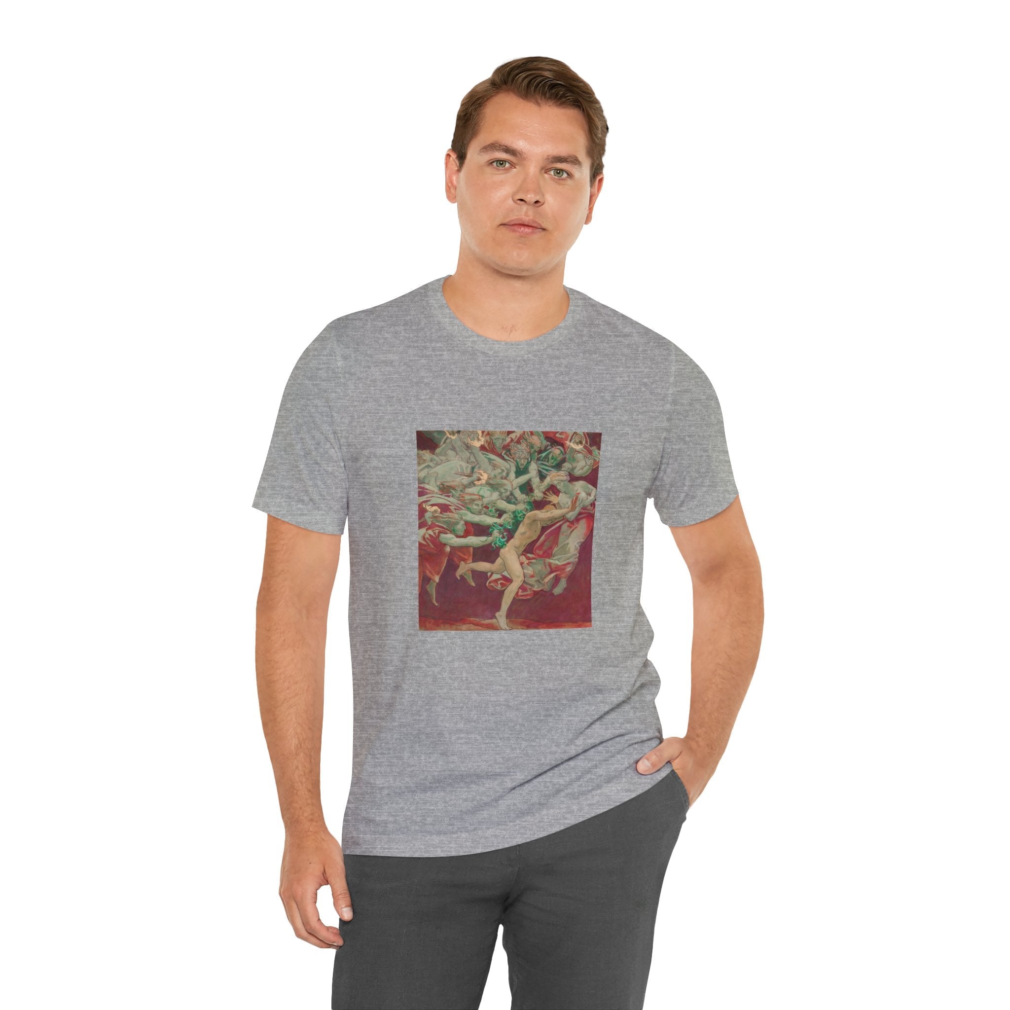 Masters of Art John Singer Sargent Orestes and the Furies Unisex Jersey Short Sleeve T-Shirt - POPvault