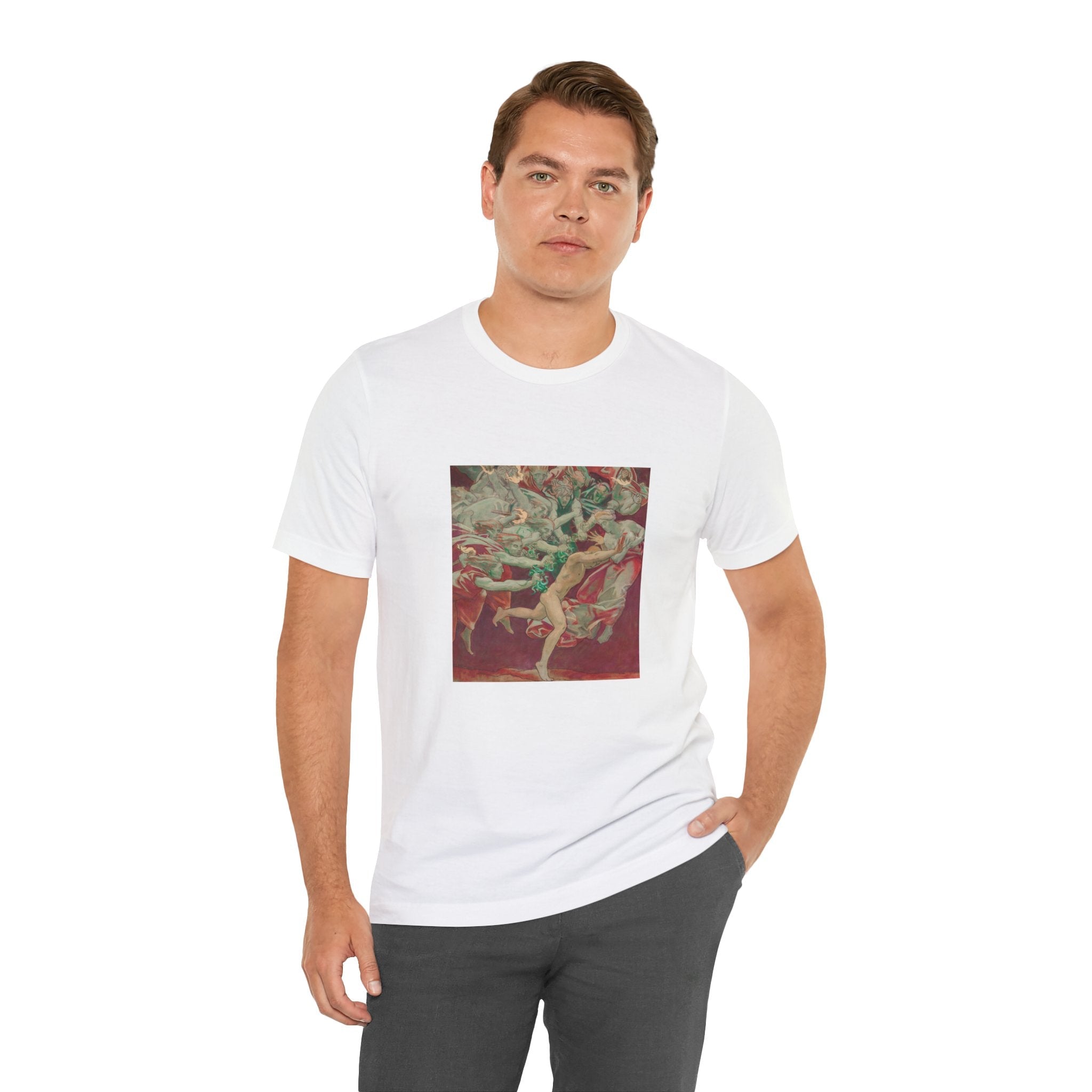 Masters of Art John Singer Sargent Orestes and the Furies Unisex Jersey Short Sleeve T-Shirt - POPvault