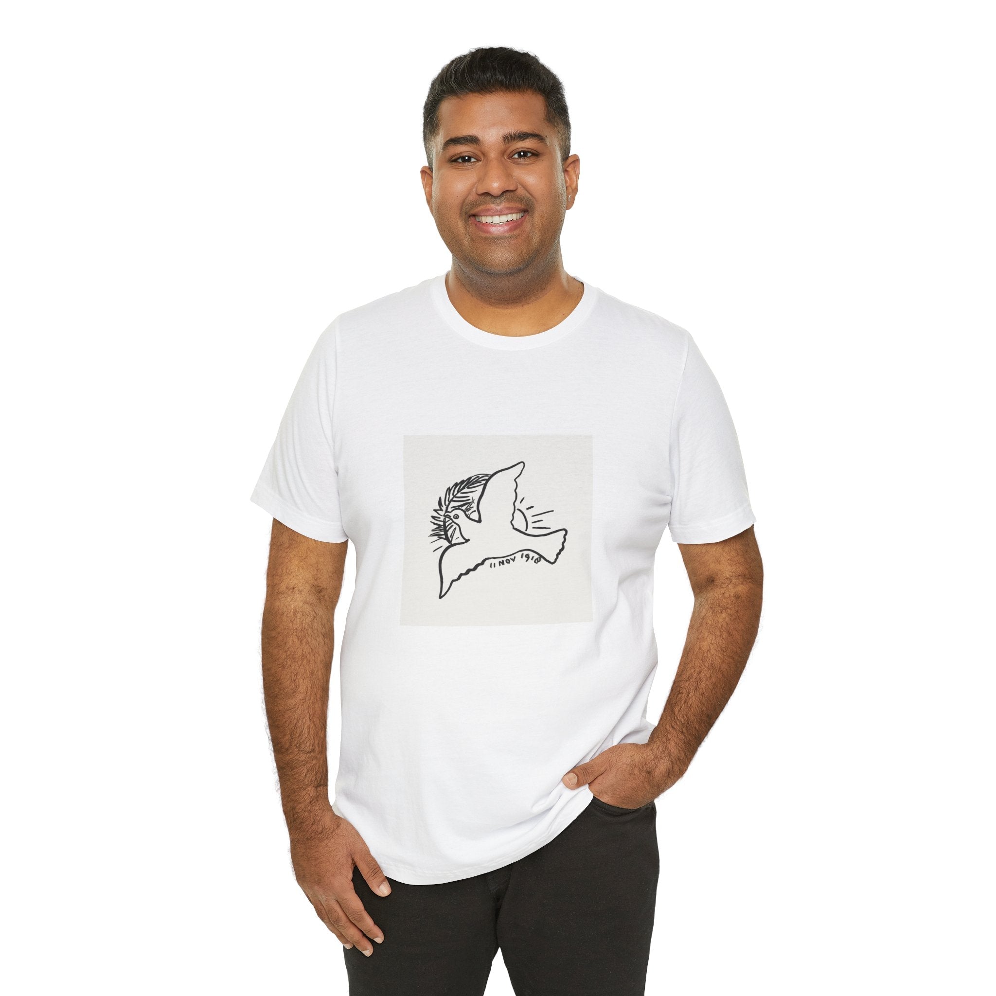Masters of Art Leo Gestel Peace Dove Unisex Jersey Short Sleeve T-Shirt - POPvault