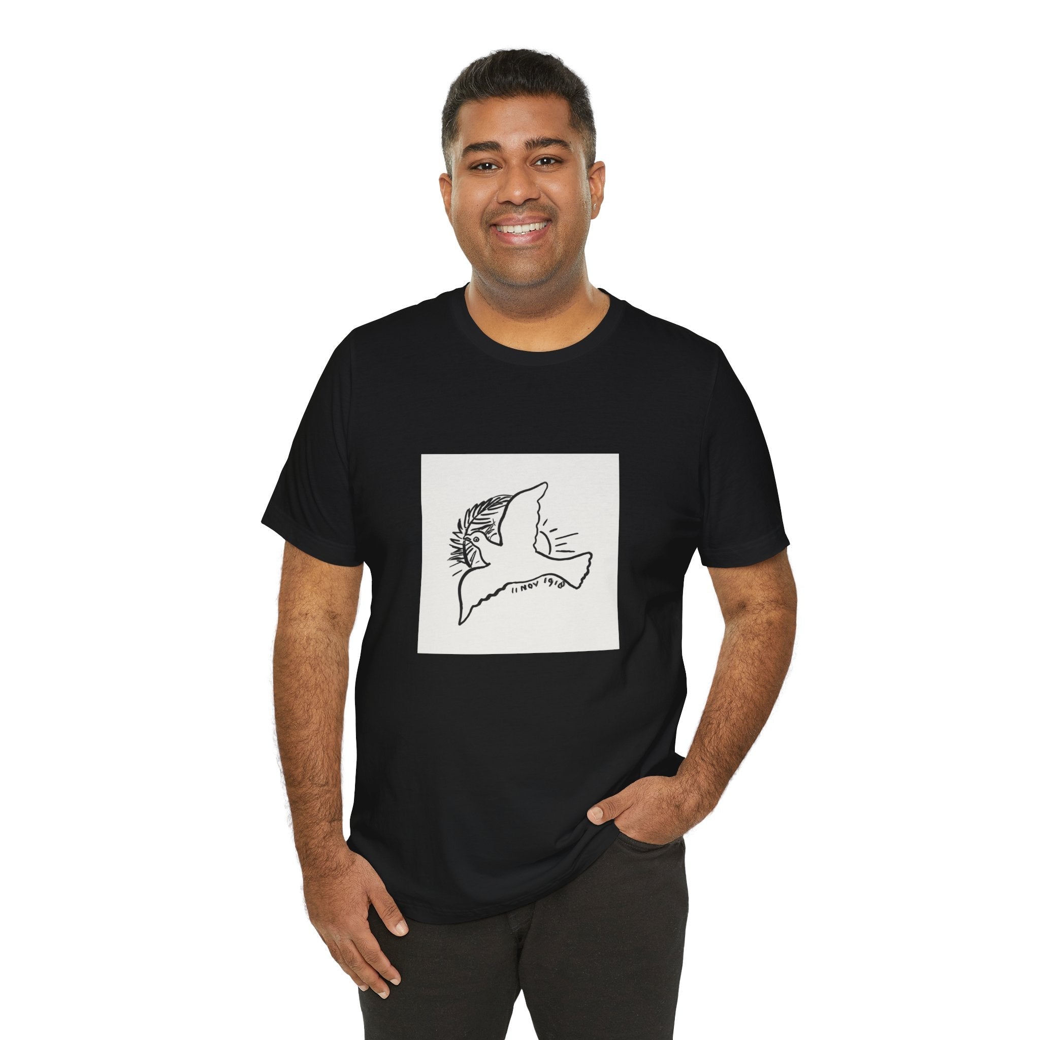 Masters of Art Leo Gestel Peace Dove Unisex Jersey Short Sleeve T-Shirt - POPvault