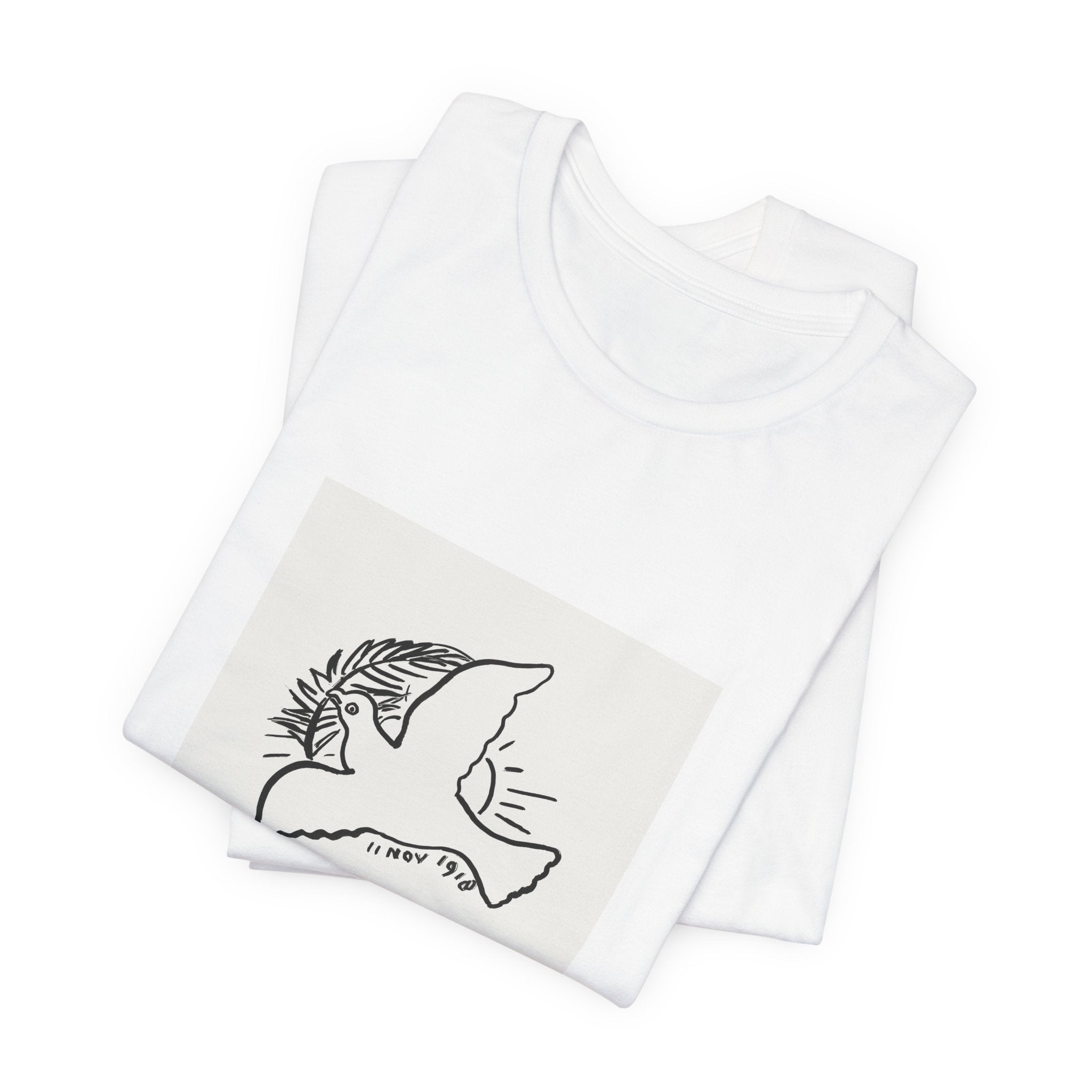 Masters of Art Leo Gestel Peace Dove Unisex Jersey Short Sleeve T-Shirt - POPvault