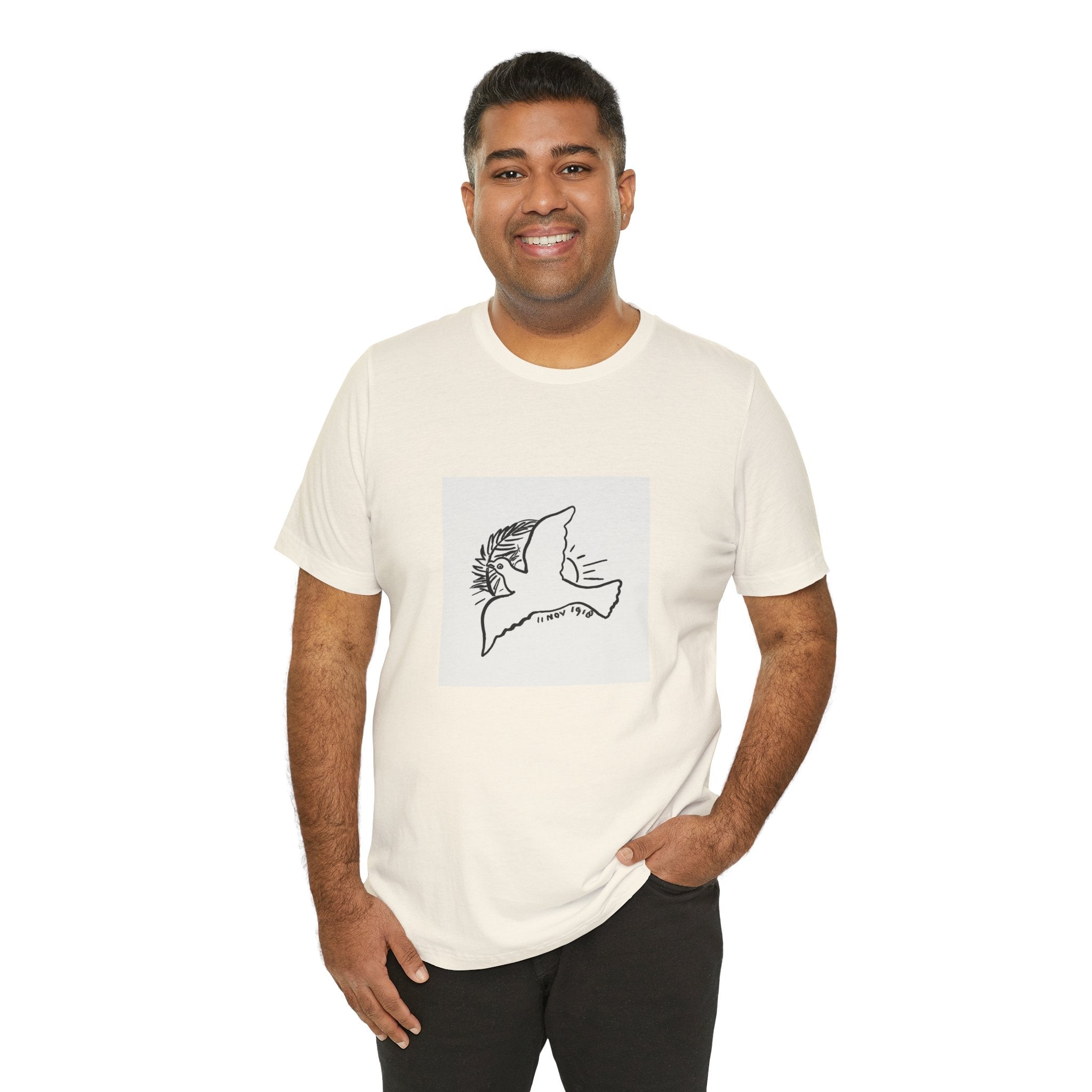 Masters of Art Leo Gestel Peace Dove Unisex Jersey Short Sleeve T-Shirt - POPvault