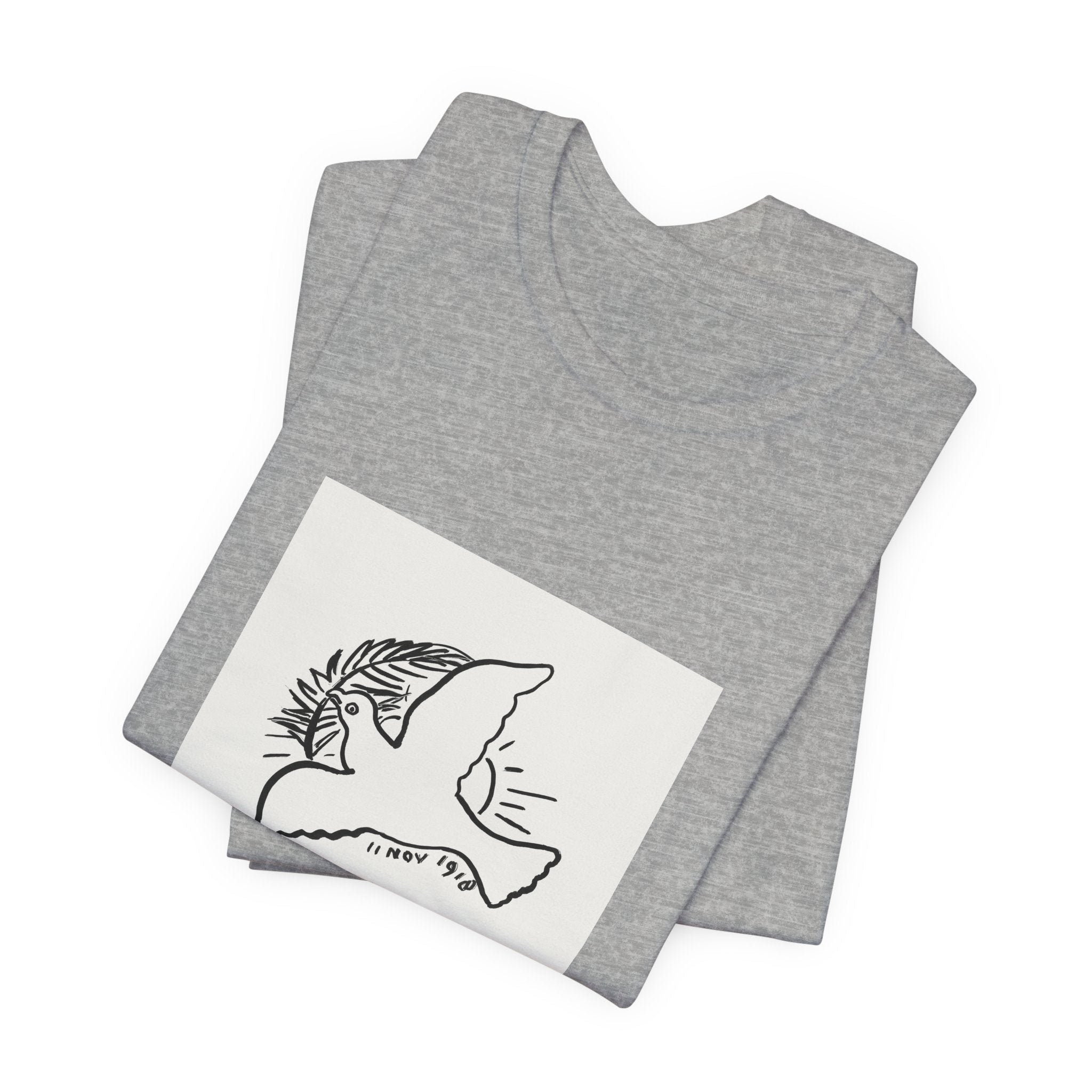 Masters of Art Leo Gestel Peace Dove Unisex Jersey Short Sleeve T-Shirt - POPvault