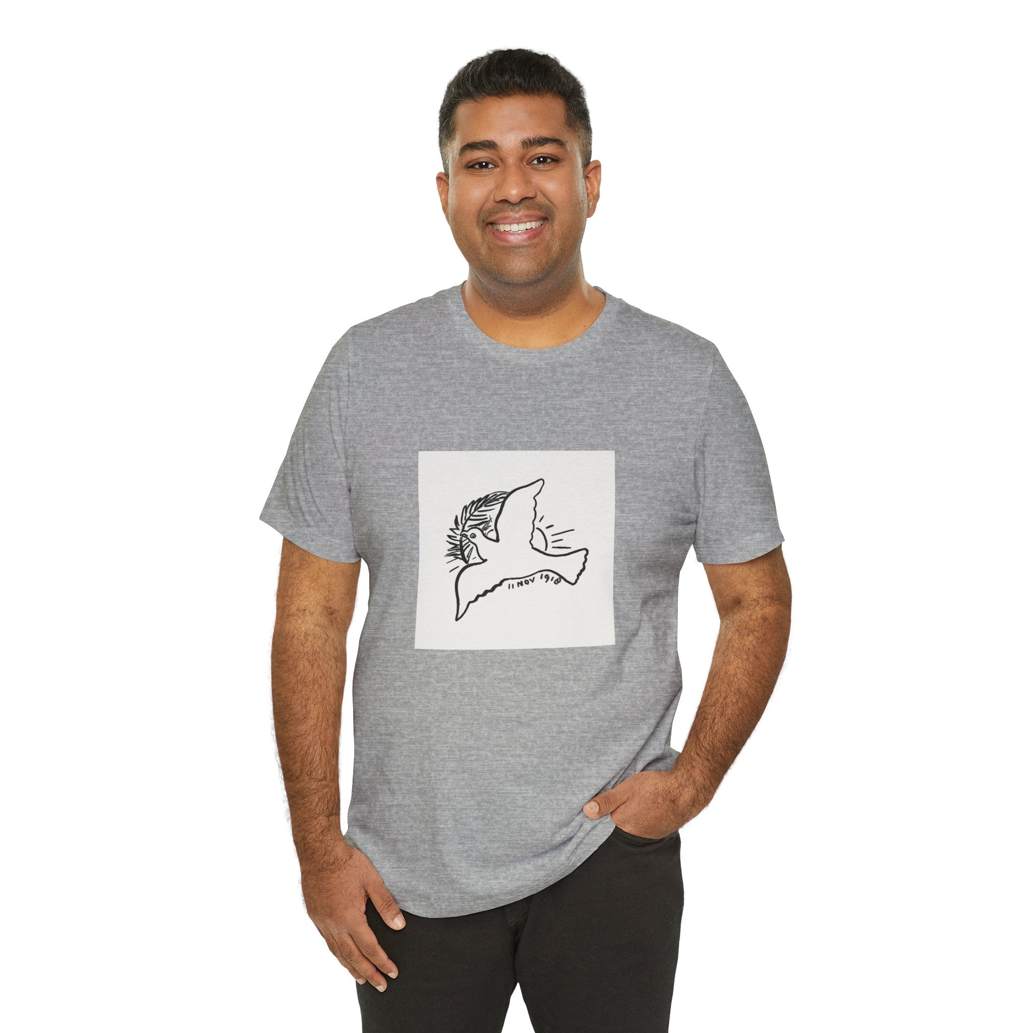 Masters of Art Leo Gestel Peace Dove Unisex Jersey Short Sleeve T-Shirt - POPvault