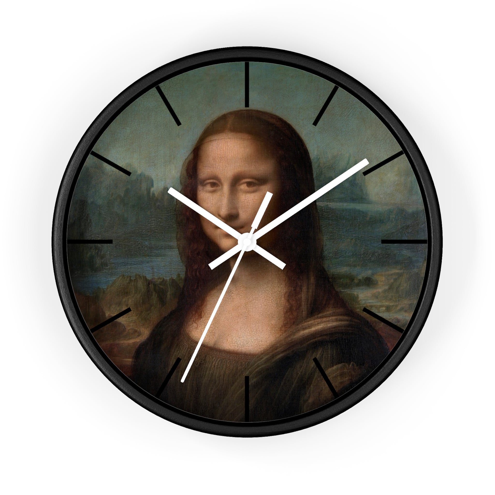Masters of Art Leonardo da Vinci Mona Lisa del Giocondo Premium Wall Clock - POPvault
