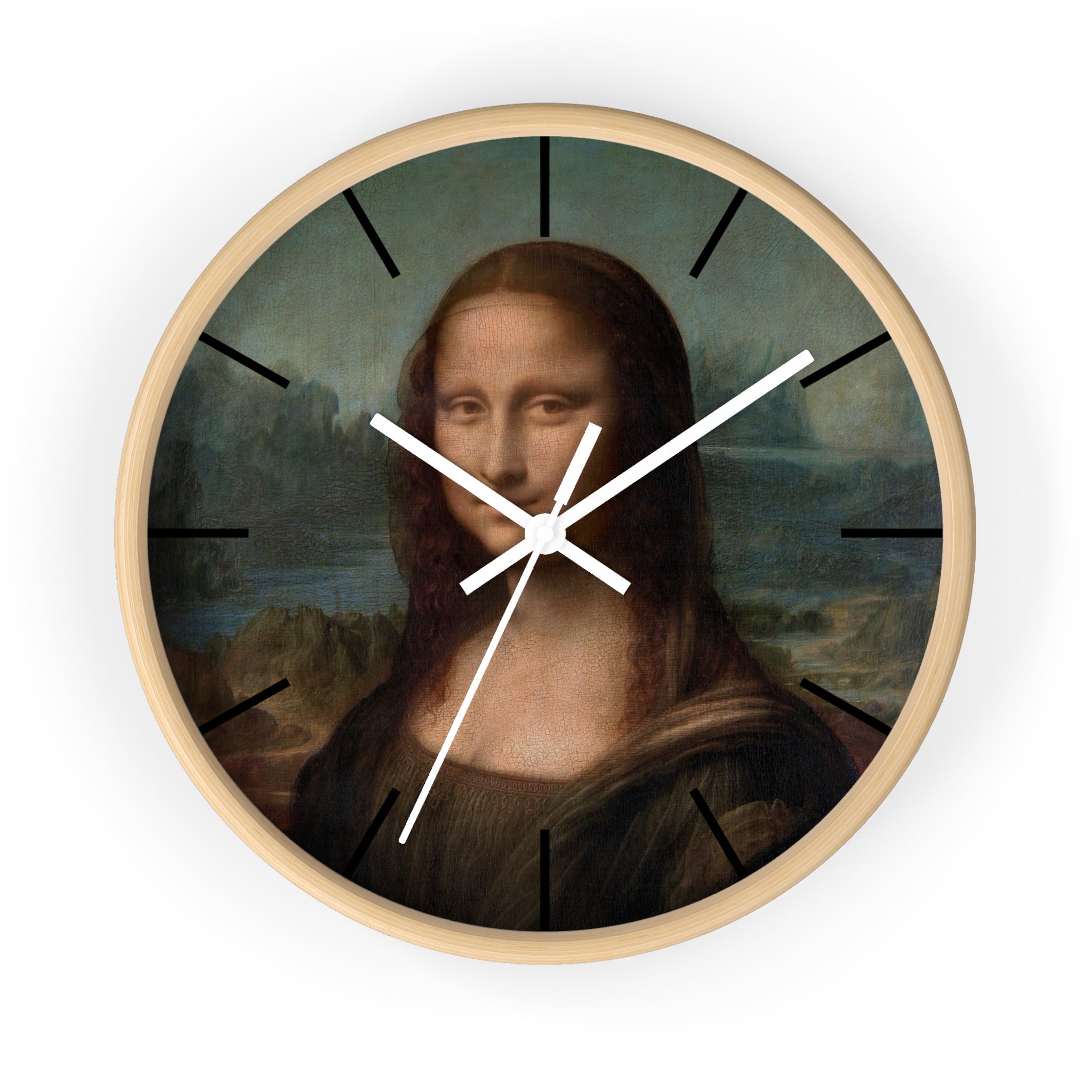 Masters of Art Leonardo da Vinci Mona Lisa del Giocondo Premium Wall Clock - POPvault