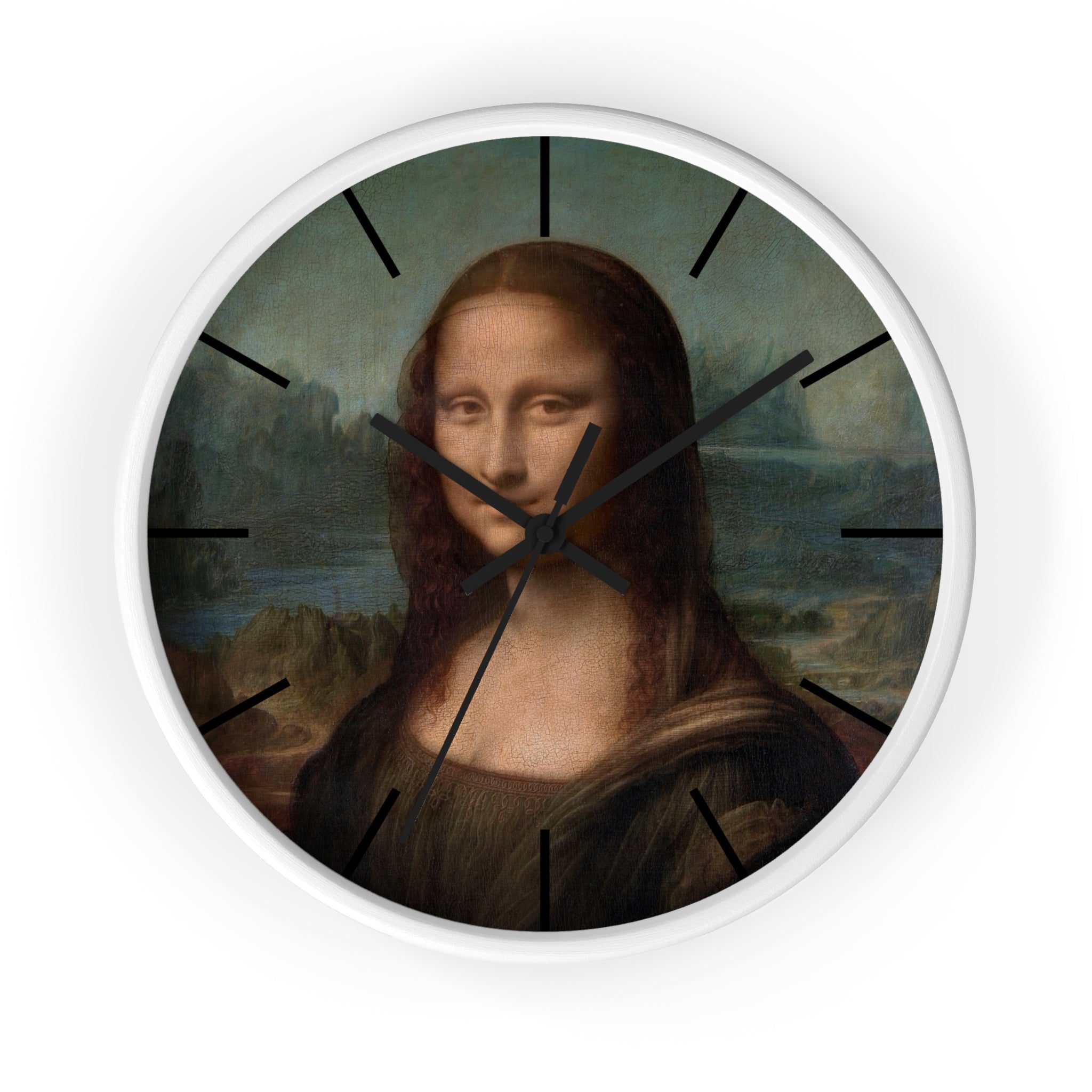 Masters of Art Leonardo da Vinci Mona Lisa del Giocondo Premium Wall Clock - POPvault