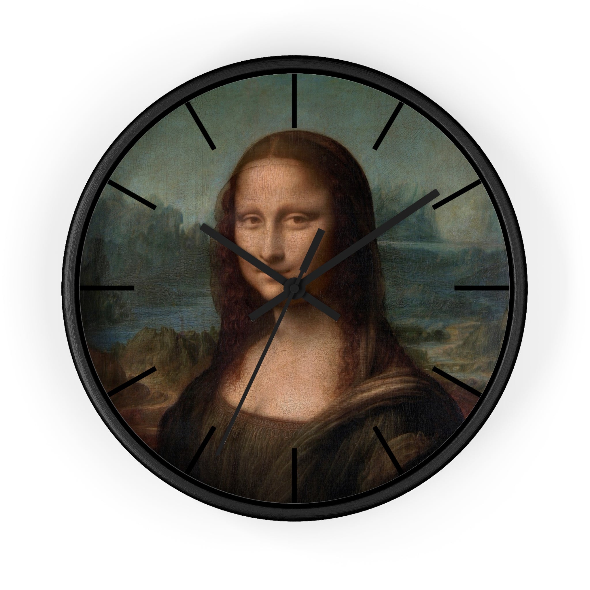 Masters of Art Leonardo da Vinci Mona Lisa del Giocondo Premium Wall Clock - POPvault