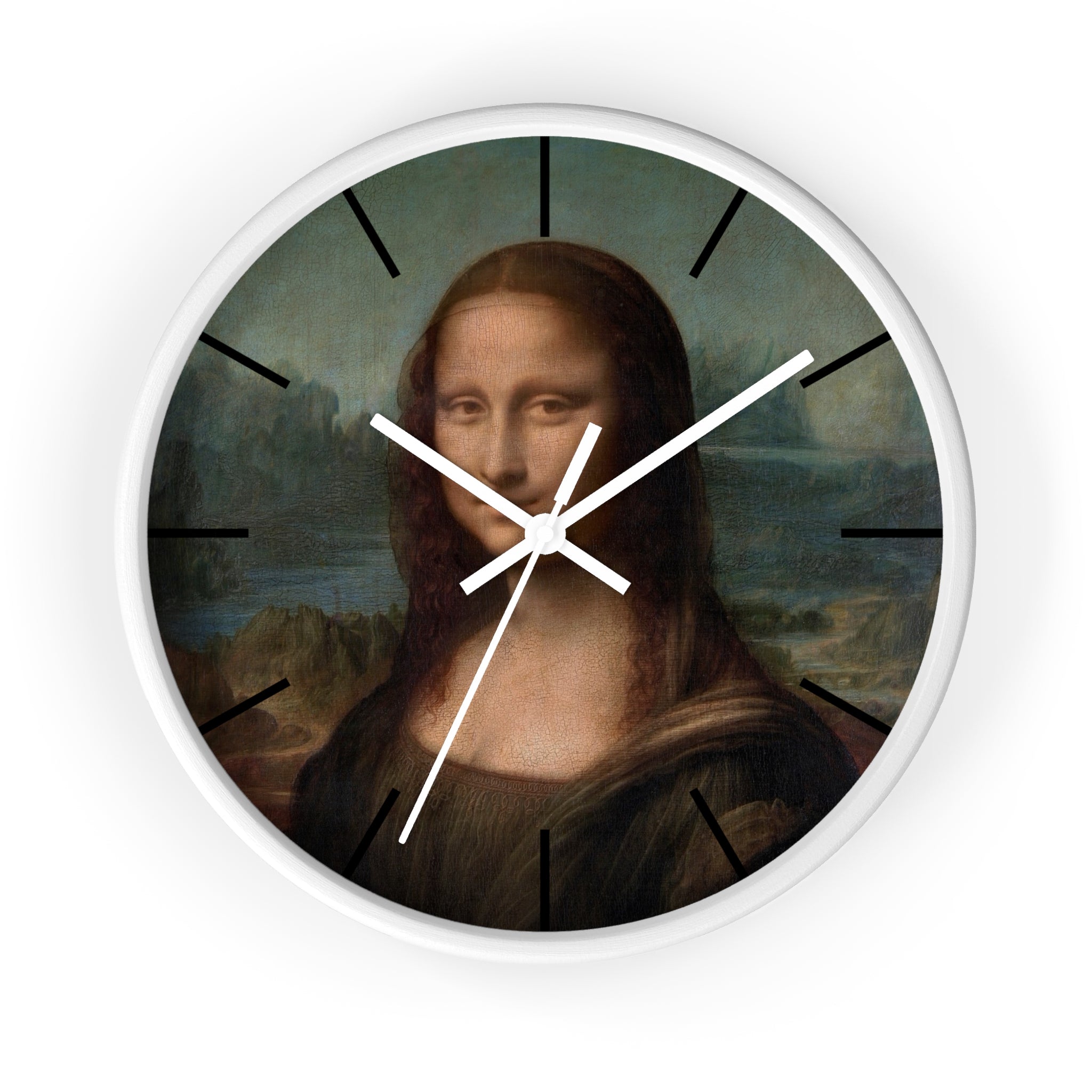Masters of Art Leonardo da Vinci Mona Lisa del Giocondo Premium Wall Clock - POPvault