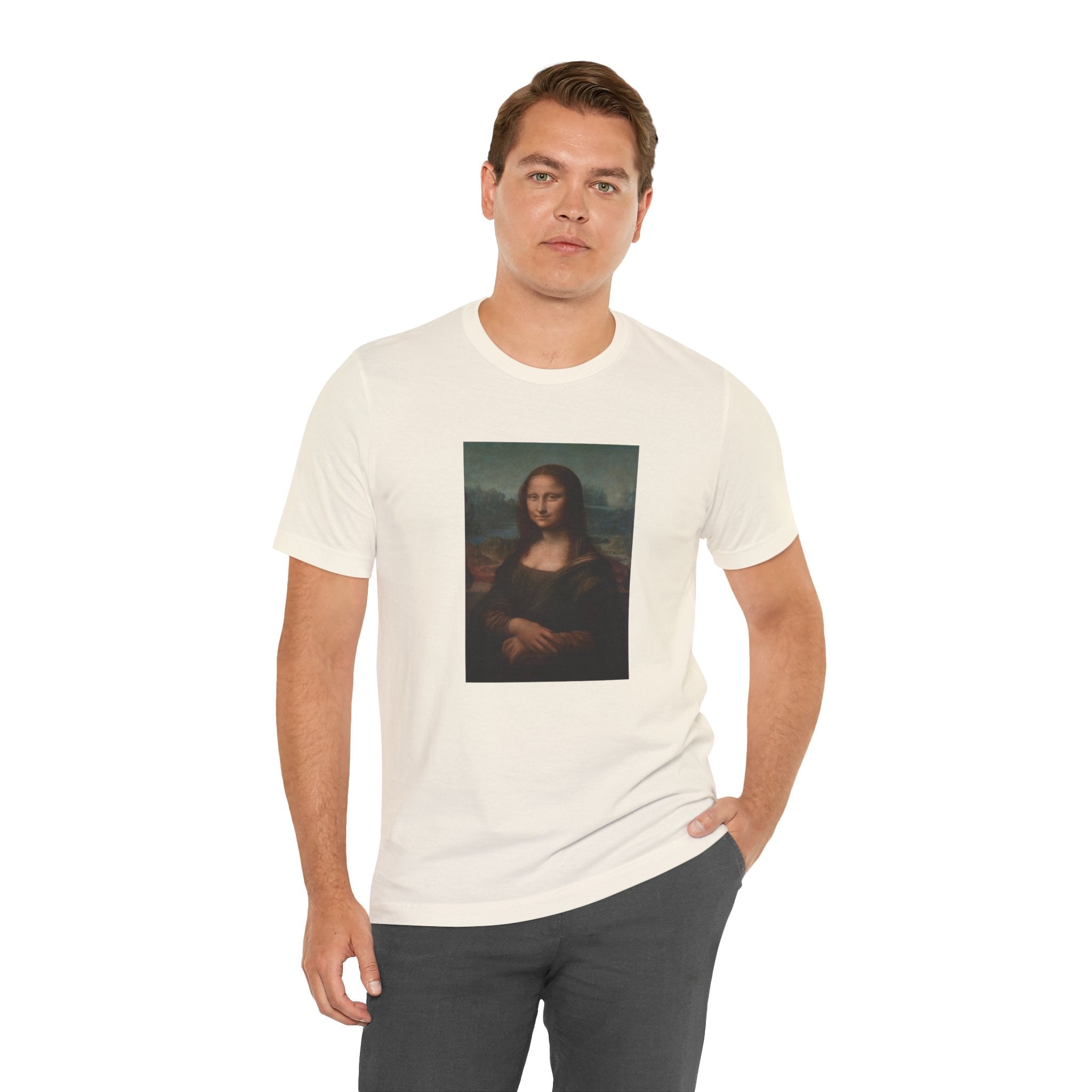 Masters of Art Leonardo da Vinci Mona Lisa del Giocondo Unisex Jersey Short Sleeve T-Shirt - POPvault