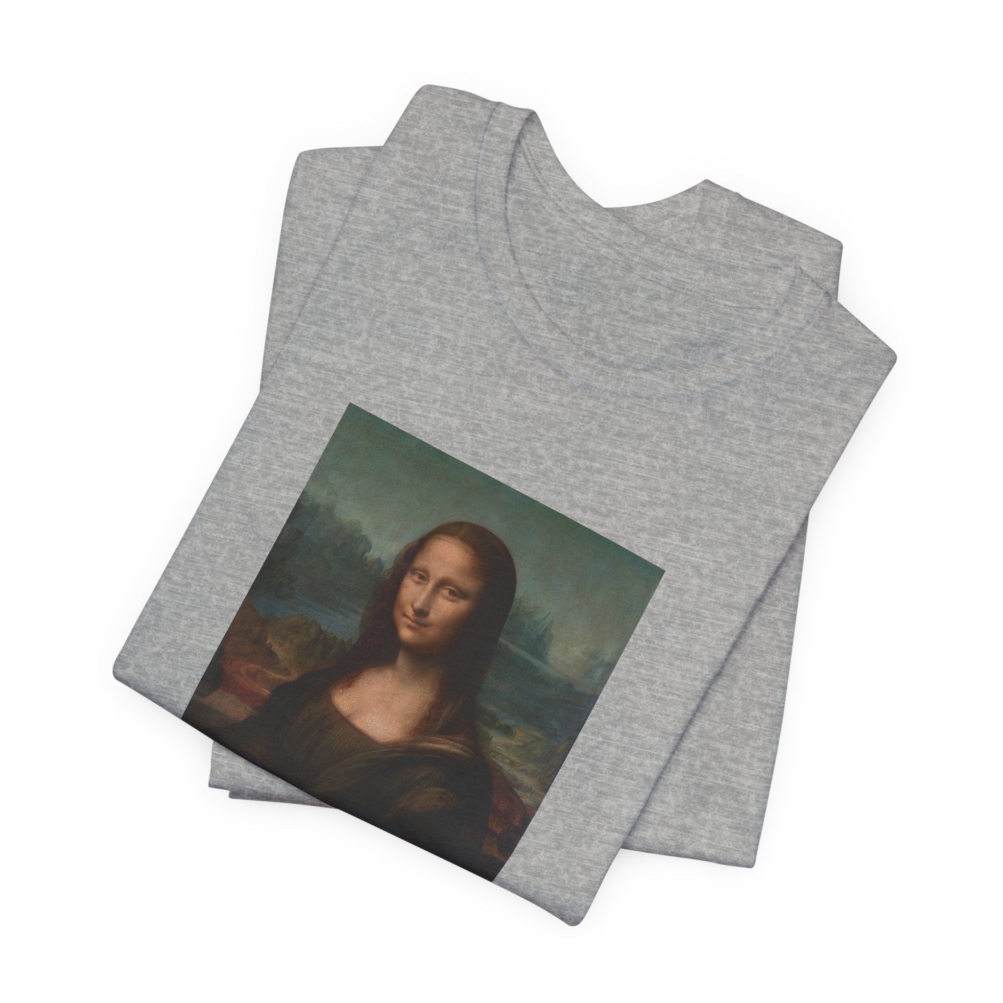 Masters of Art Leonardo da Vinci Mona Lisa del Giocondo Unisex Jersey Short Sleeve T-Shirt - POPvault