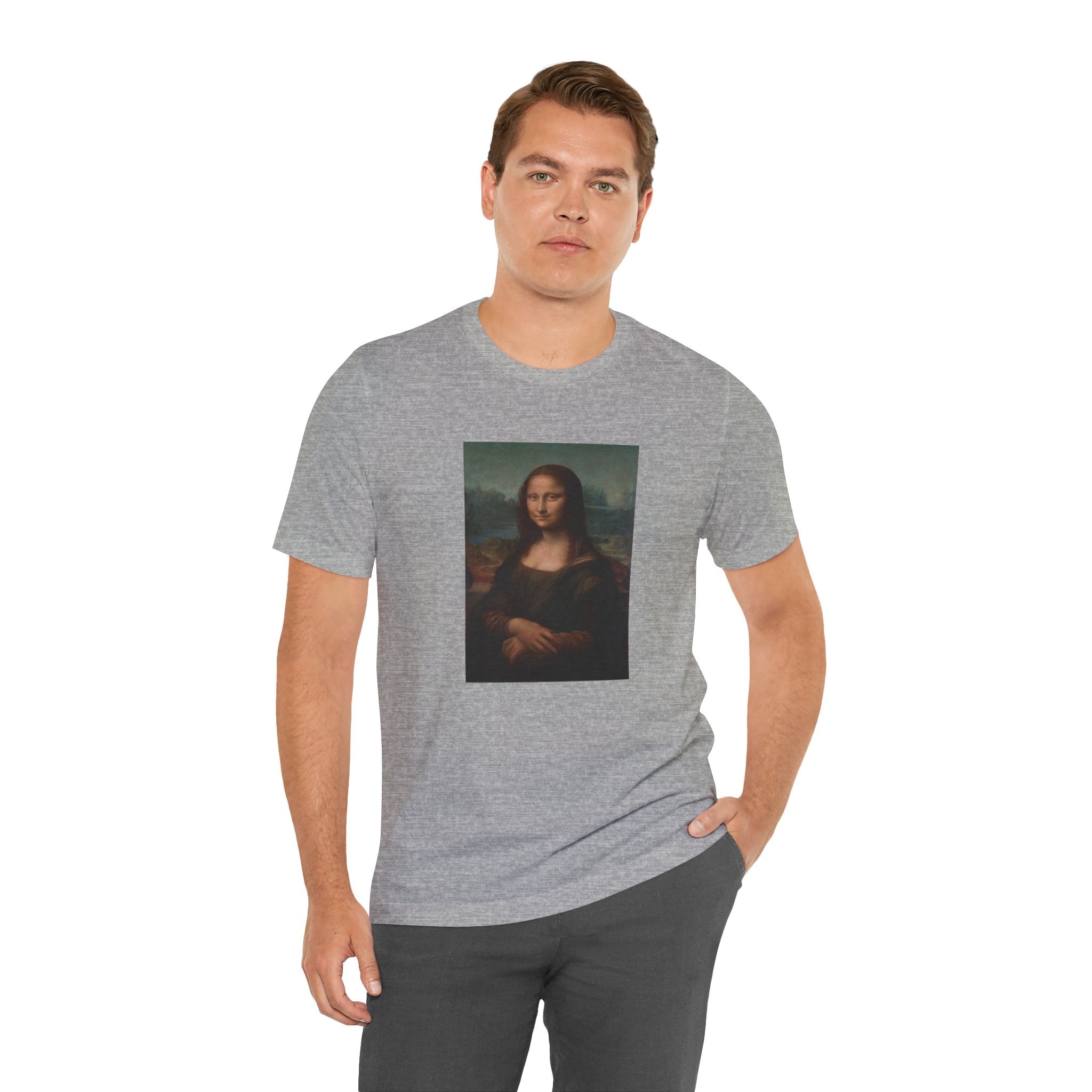 Masters of Art Leonardo da Vinci Mona Lisa del Giocondo Unisex Jersey Short Sleeve T-Shirt - POPvault