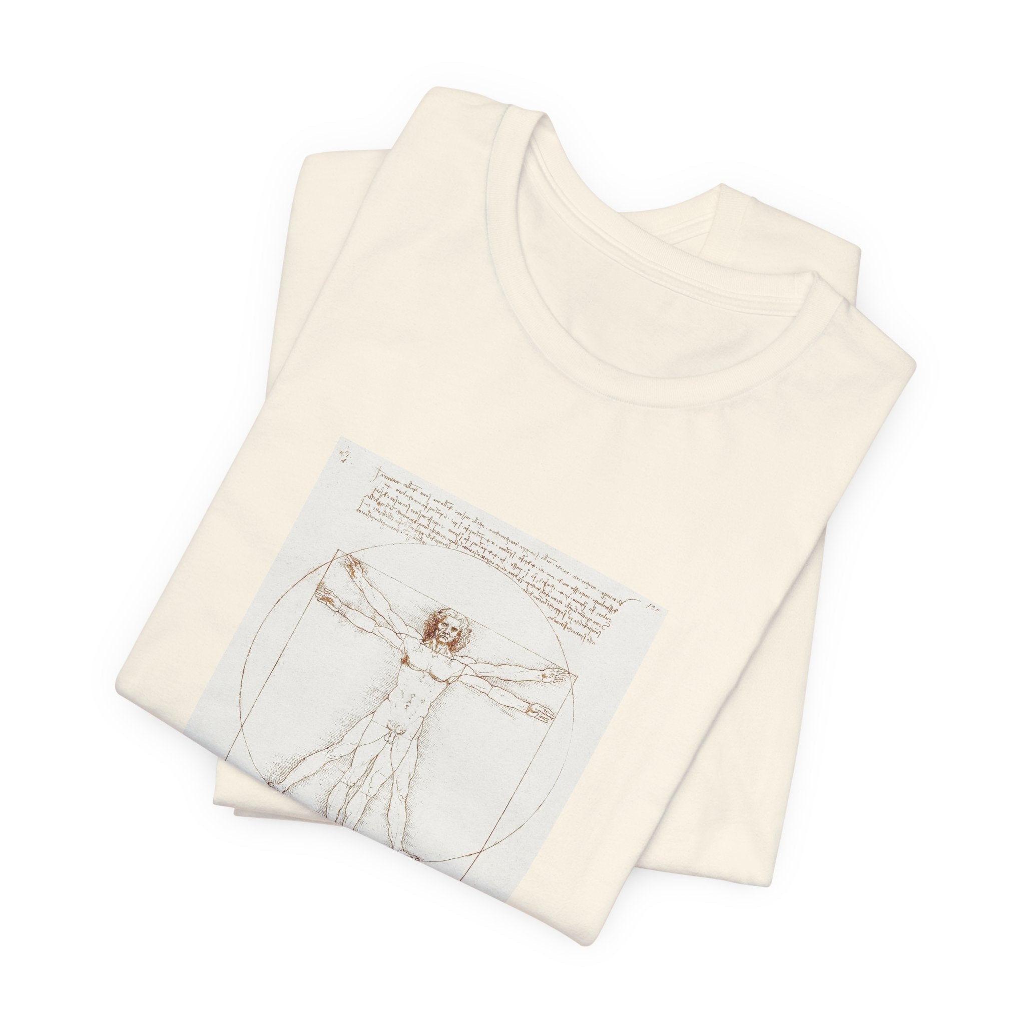 Masters of Art Leonardo da Vinci Vitruvian Man Unisex Jersey Short Sleeve T-Shirt - POPvault