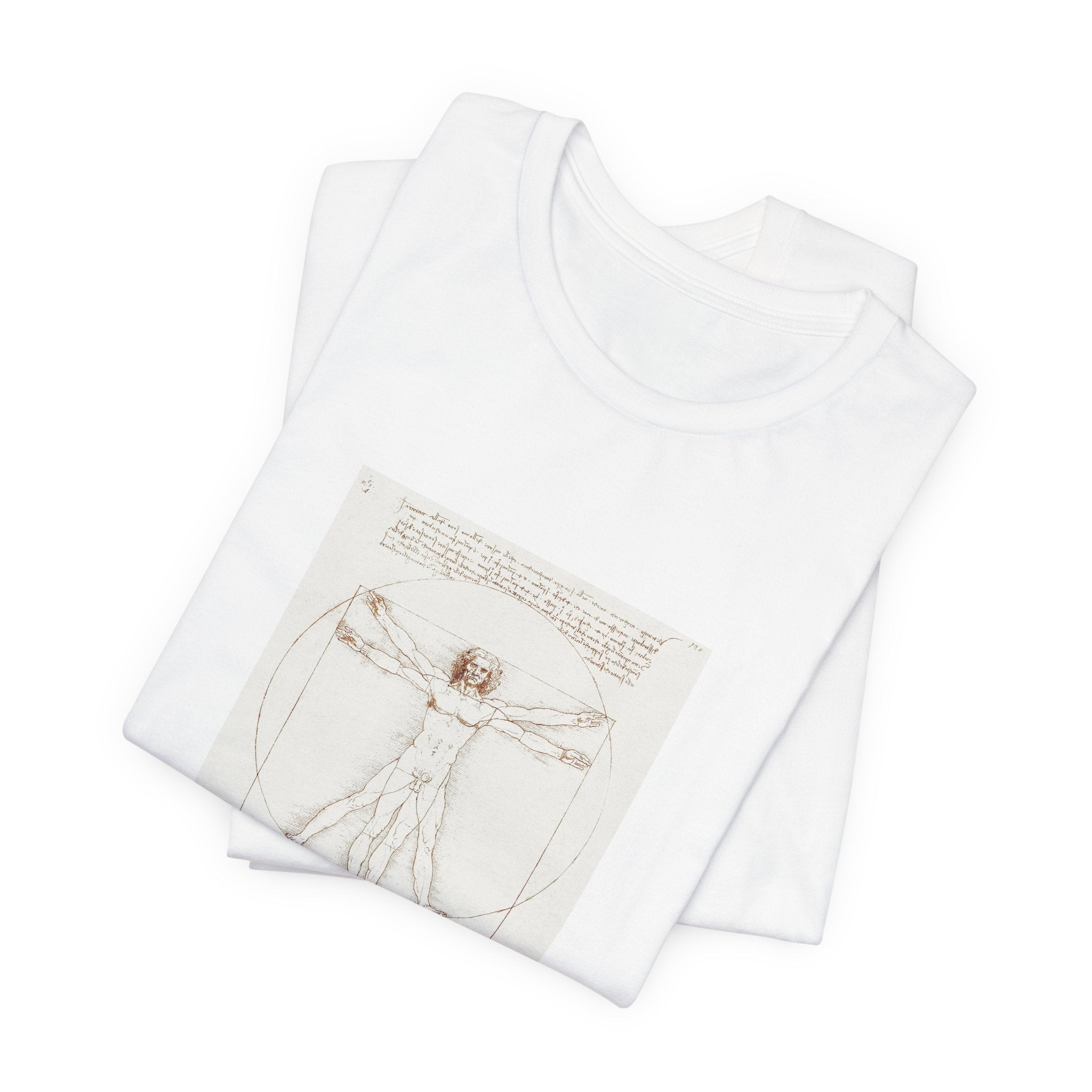 Masters of Art Leonardo da Vinci Vitruvian Man Unisex Jersey Short Sleeve T-Shirt - POPvault