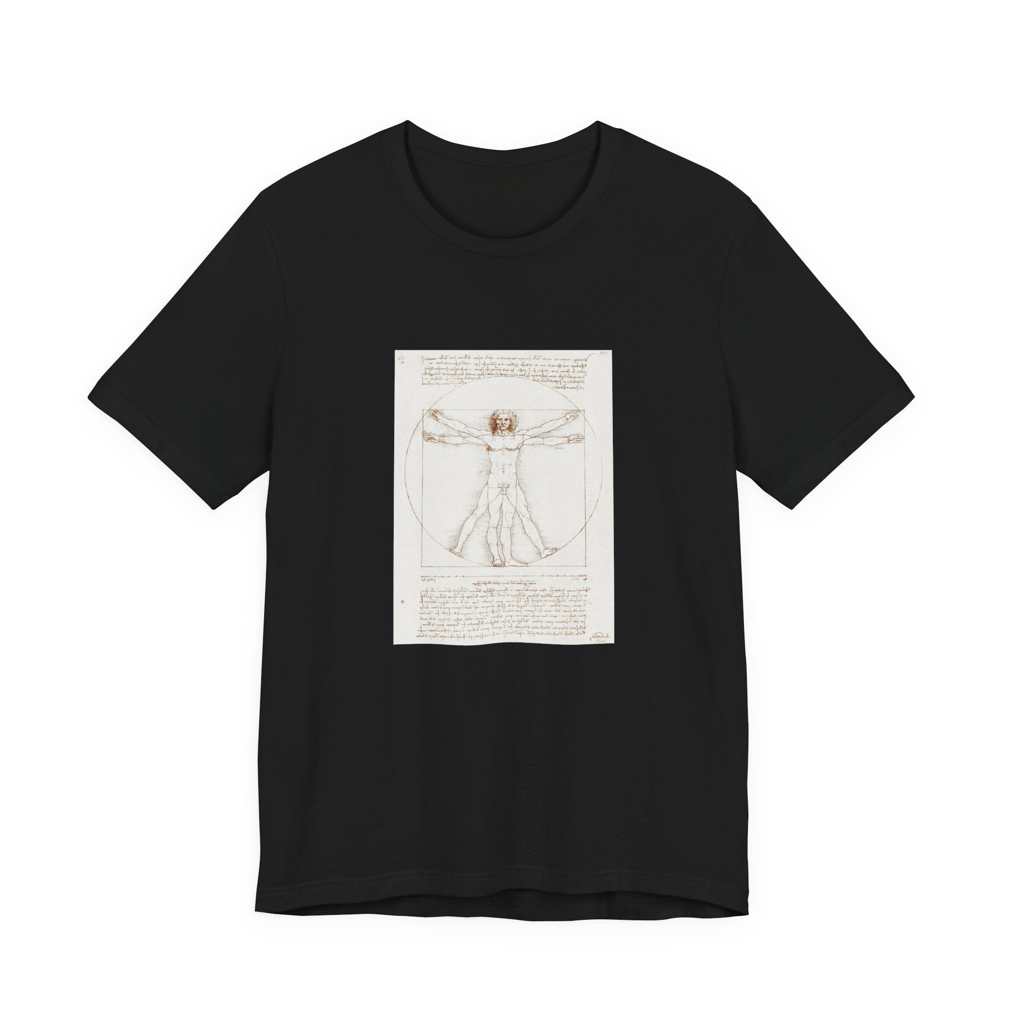 Masters of Art Leonardo da Vinci Vitruvian Man Unisex Jersey Short Sleeve T-Shirt - POPvault