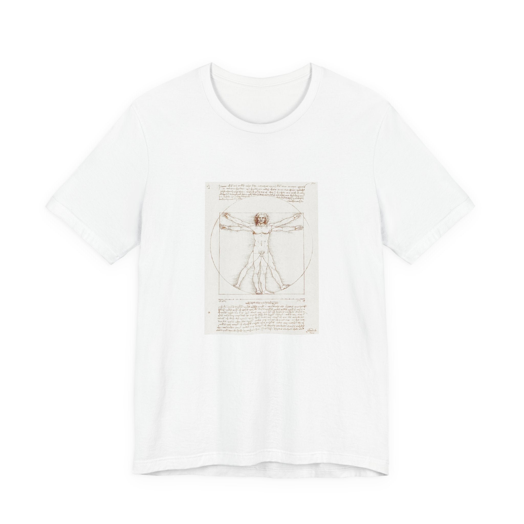 Masters of Art Leonardo da Vinci Vitruvian Man Unisex Jersey Short Sleeve T-Shirt - POPvault