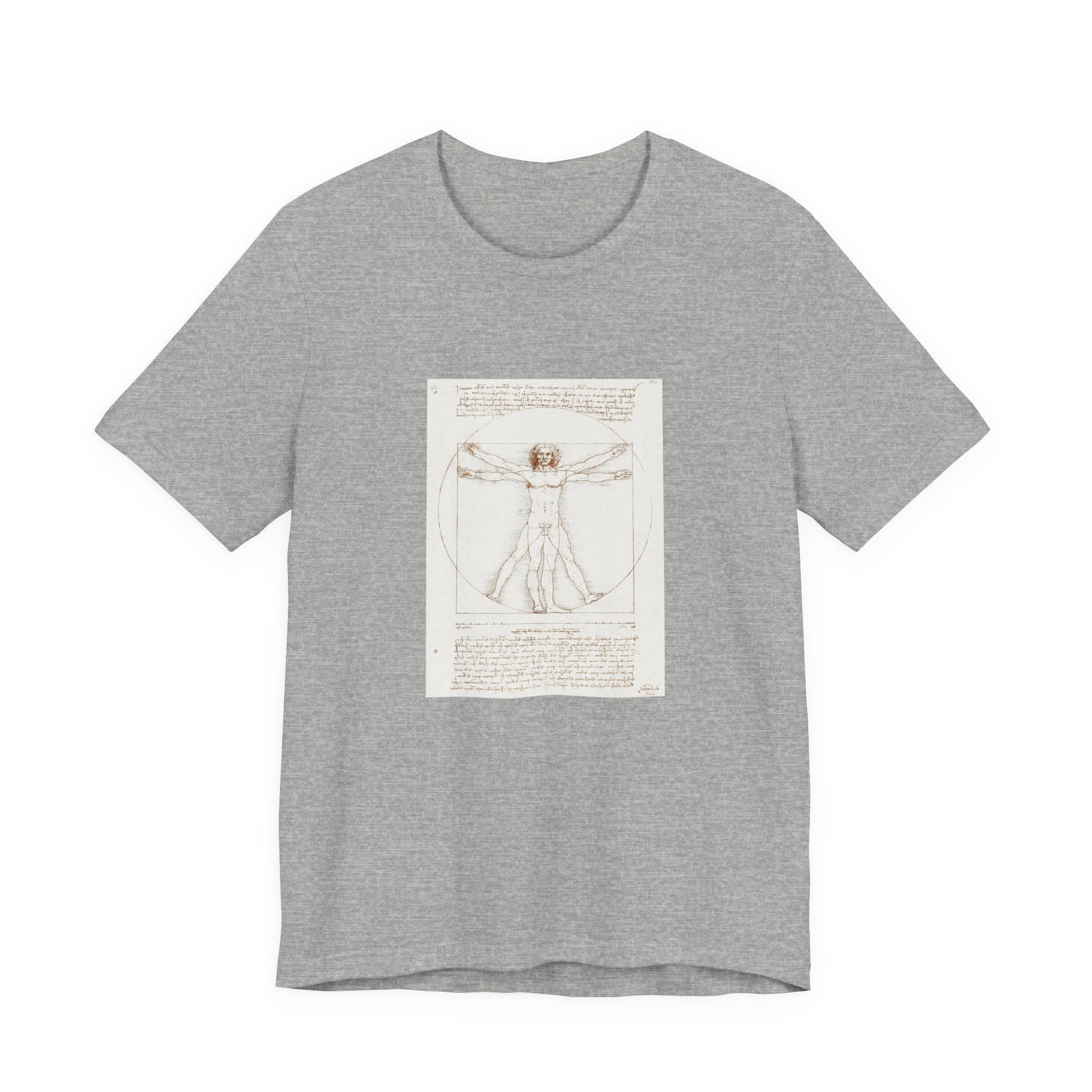 Masters of Art Leonardo da Vinci Vitruvian Man Unisex Jersey Short Sleeve T-Shirt - POPvault